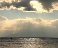 shining light