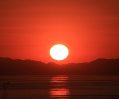Sun goes down …