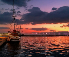 sunset  in  port