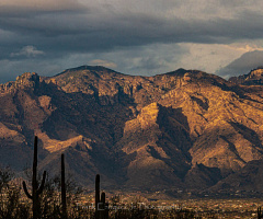 Catalina Mountains Bathed In An Arizona Sunset