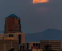Pre-Total Lunar Eclipse From Downtown Tucson AZ.