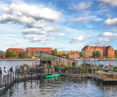 Taget fra Kalvebod Brygge i København - Danmark.