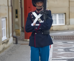 Guarding  Amalienborg in Denmark