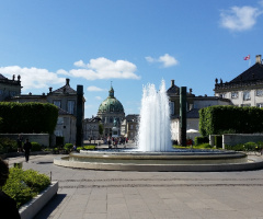 Amalienborg - The Danish Royal Palace On A Sunny Afternoon In May