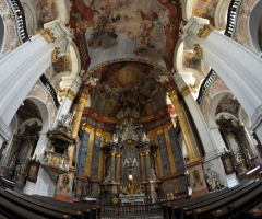 interior of the church in Nysa