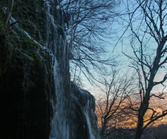 waterfall in winter