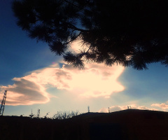 sun setting on Chiltan mount