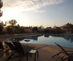 Egypt - cairo  - resort pyramid view