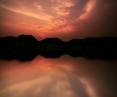 Beautiful sky and Lake 