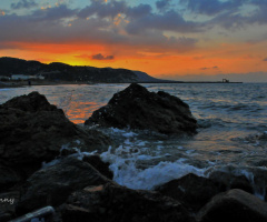 At the beach tonight 