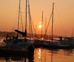 Sunrise, marina Lake Nysa