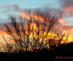 fiery clouds.