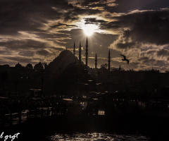Galata köprüsünden Süleymaniye ve Rüstempaşa cami