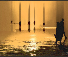 walking on the lake