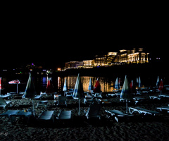 night at the beach