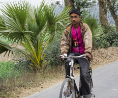 Boy with the bicycle