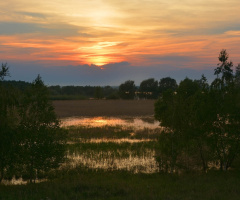 Sunset over the backwater