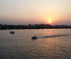 Egypt  - Cairo - Nile river - sunset