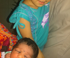 Sister welcoming her newborn sister...