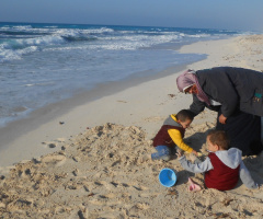 Egypt  - North coast  - Grandmother & kids