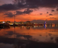 sunset  in  port