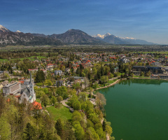 Bled, town and lake
