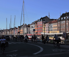 By bicycle in Nyhavn - Copenhagen