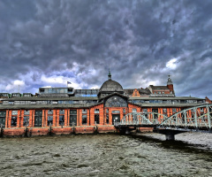traditional fish auction hall in Hamburg/Germany