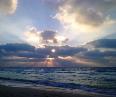 Egypt  - North coast  - sunset - clouds