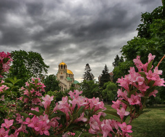 Stormy spring weather