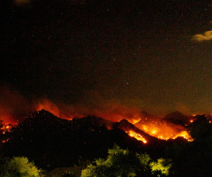 Sonoran Desert Mountain Big Horn Fire