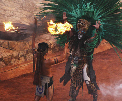 Mayan God At Xcaret - Playa Del Carmen Mexico