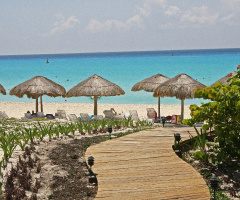 Beach Ramadas At Playa Del Carmen Mexico