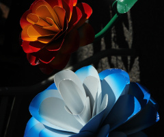 Colored Metal Flowers
