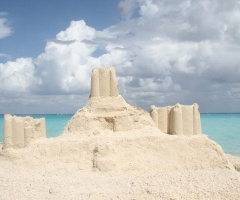 Sand Castles At Playa Del Carmen Mexico