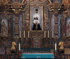 Altar At San Xavier Del Bac Mission In Tucson Arizona