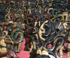 Wood Carvings At Chichen Itza In The Yucatan Peninsula Of Mexico