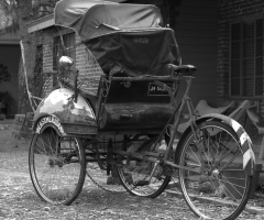 A genuine rickshaw from India.  Photo taken 8/2/14 in Tucson Arizona.