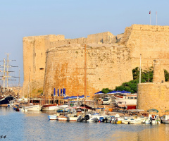 Kyrenia castle in the old harbour 