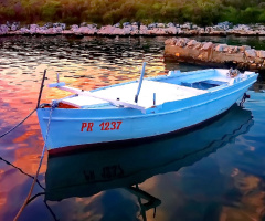 Boat in the sunset