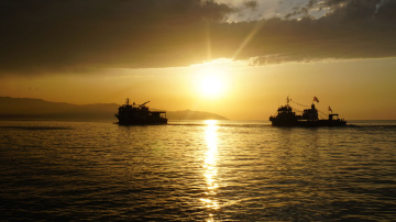 Karadeniz'de balıkçılar