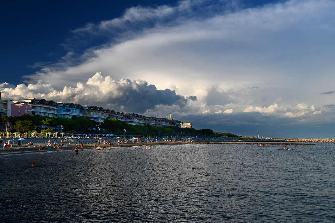 ... clouds in Porto Santa Margherita, Italu