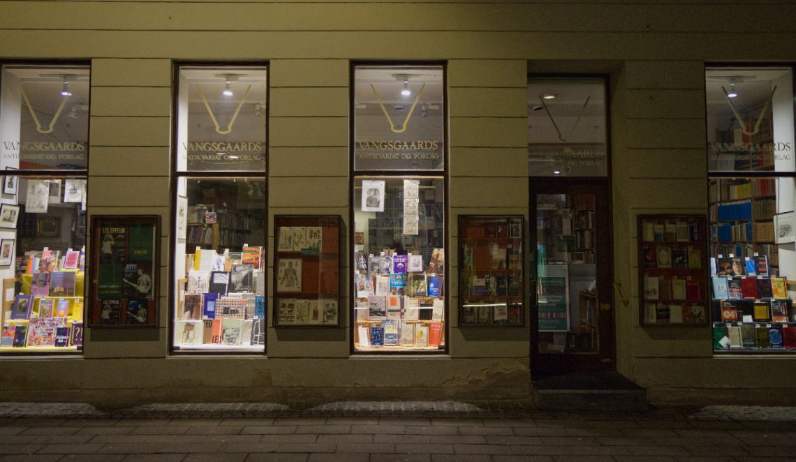 Boghandel på Fiolstræde i København.