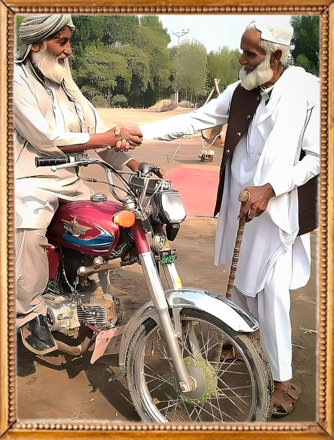Village eldersمصافحہ، ہ 
