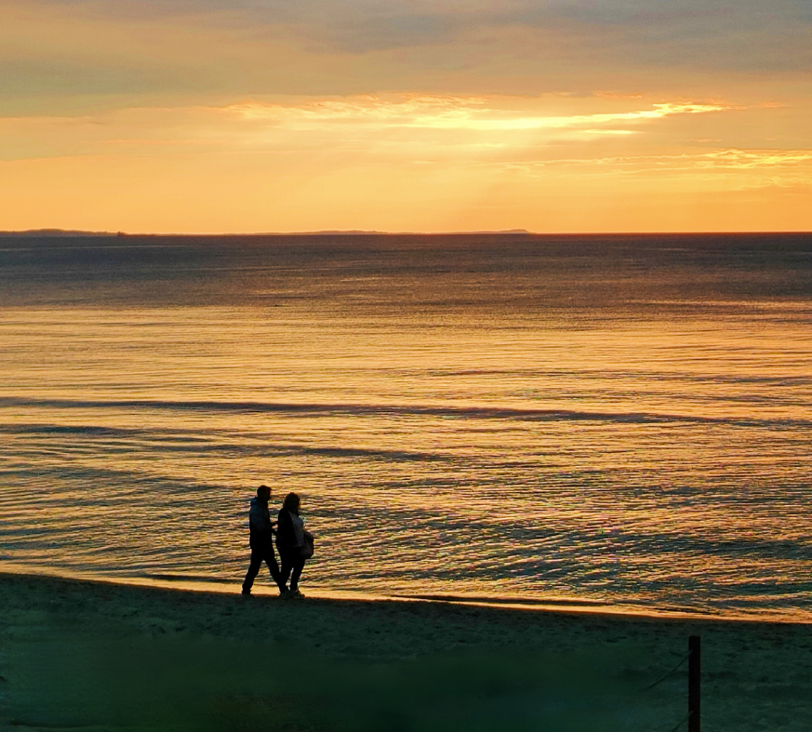 EVENING WALK ALONG THE BEACH