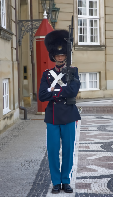 Guarding  Amalienborg in Denmark