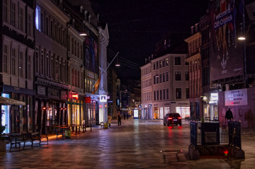 Strøget - Copenhagen by night.