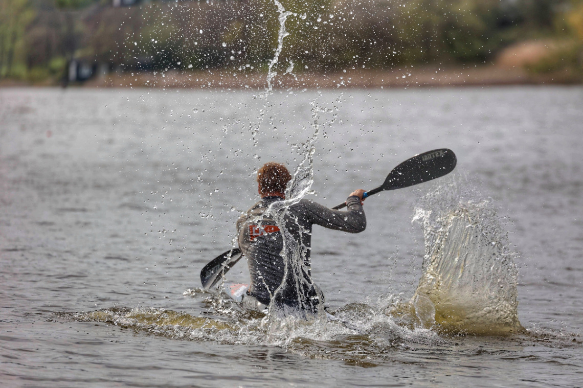 Kayak training at Lake Bagsværd - Denmark 2023.