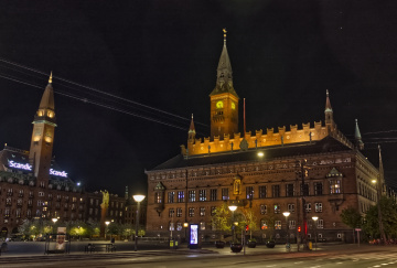 The Town Hall Square in Copenhagen - Denmark.
