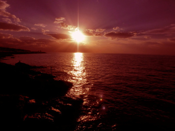 Van Gölünde gün batımı.